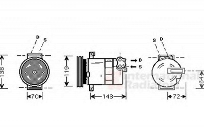 VAN WEZEL 1700k086 -  Компрессор, кондиционер